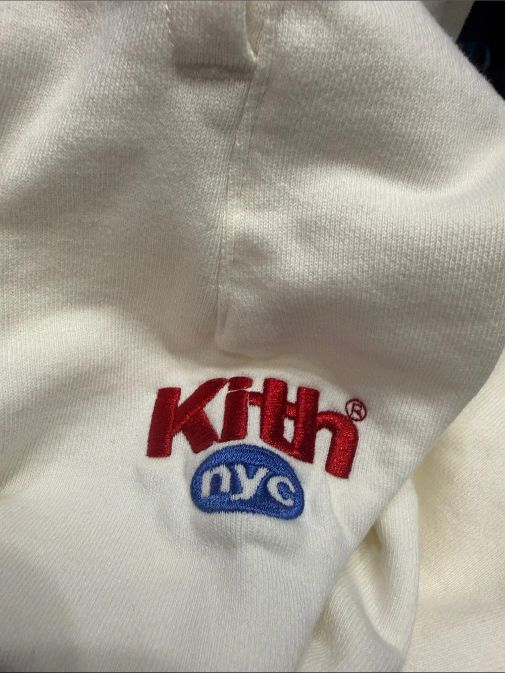 Kith Cream Kids Sweatshirt & Sweatpants with Red and Blue Logo